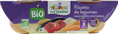 Risotto de légumes, avec petits morceaux front packaging