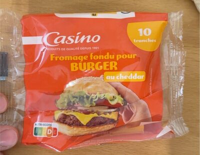 Fromage fondu pour burger front packaging