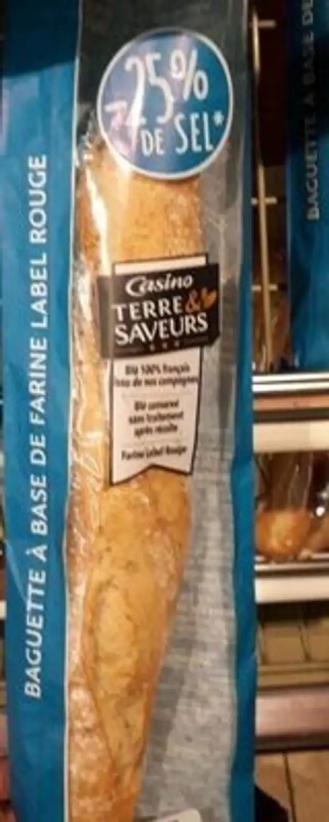 Baguette -25% de sel front packaging