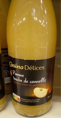 Jus de pomme cannelle front packaging