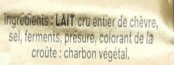 Sainte Maure de Touraine ingredients label