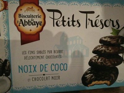Petits trésors noix de coco et chocolat noir front packaging