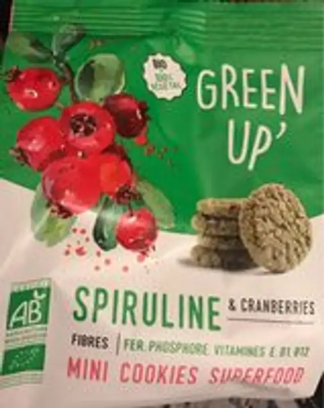 Mini cookies Superfood spiruline
