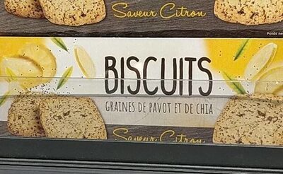 Biscuits graines de pavot et de chia saveur citron