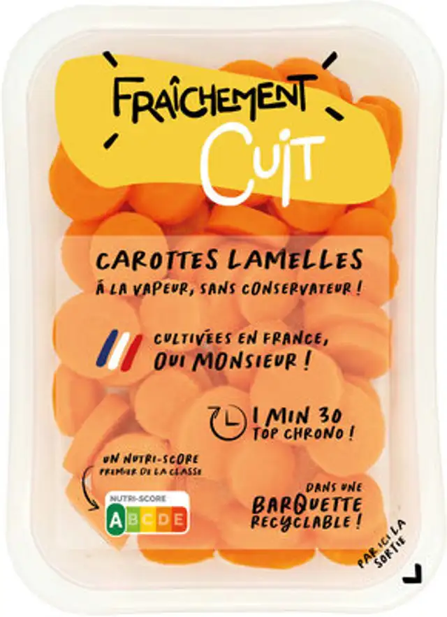Carottes lamelles front packaging