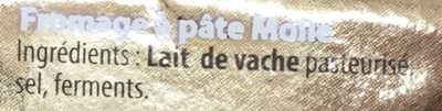 Fromage Carré ingredients label