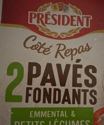 2 pavés fondant emmental et petits légumes