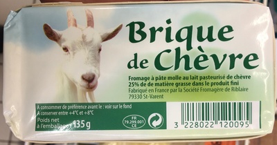 Fromage à pâte molle au lait pasteurisé de chèvre