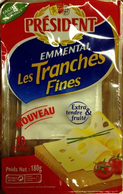 Emmental Les Tranches Fines (28 % MG) 10 Tranches