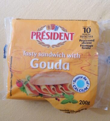 Président tasty sandwich with Gouda front packaging