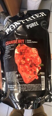 Cranberry puree front packaging