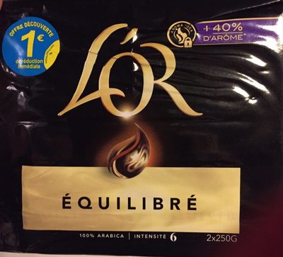 Café intensité 6 l'or équilibré 2 x