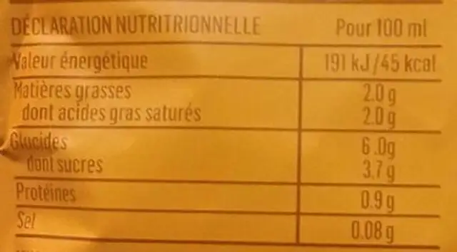 Cappuccino caramel 8 dosettes nutrition facts table