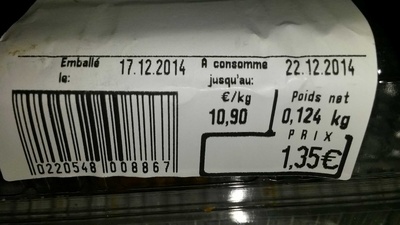 Pain Chocolat Beurre front packaging