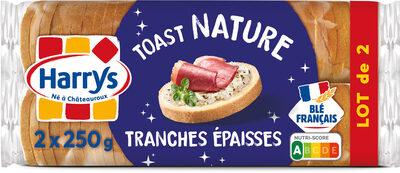 Lot de 2 toasts nature te front packaging