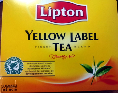 Lipton Yellow Label 50ps front packaging