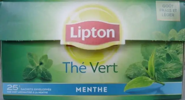 Thé Vert Menthe (25 sachets enveloppés) front packaging