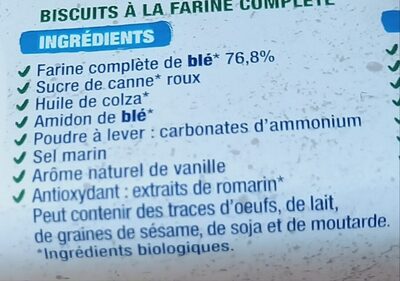 P'tit Nature Complet ingredients label