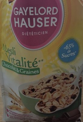 Muesli vitalité chocolat et graines