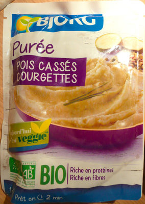 Purée pois cassés courgettes
