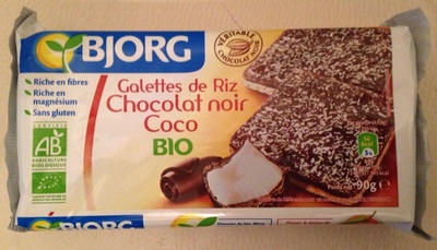 Galettes de riz - Chocolat noir Coco bio