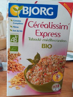 Taboulé Méditerannéen Bio Céréalissim Bjorg,