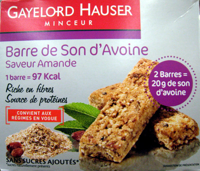 Barre de son d'avoine saveur amande Gayelord Hauser
