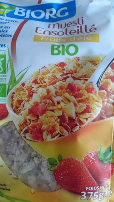 muesli ensoleillé fruit d'été front packaging