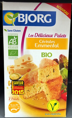 Galettes Céréales Emmental bio front packaging