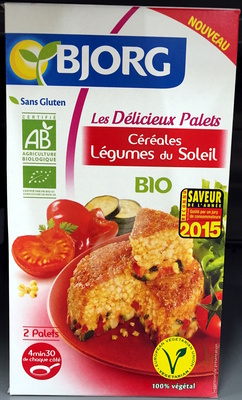 Galette céréales et légumes du soleil front packaging