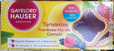 Tartelettes Framboise Myrtille Grenade front packaging