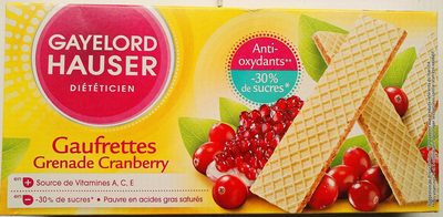Gaufrettes grenade cranberry
