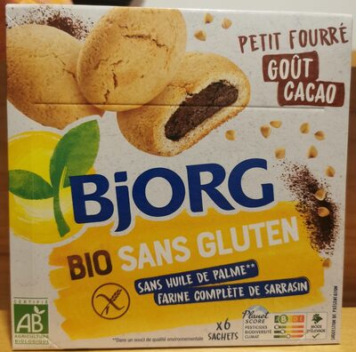 Sans gluten et bio petit fourré goût cacao