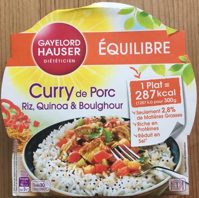 Curry de Porc, Riz, Quinoa & Boulghour