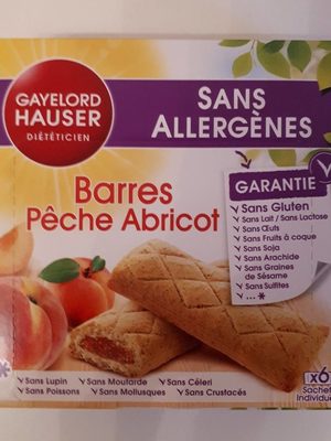 Barres pêche abricot