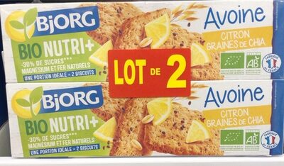 Bio nutri + avoine citron graines de chia