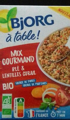 Mix gourmand blé et lentilles corail