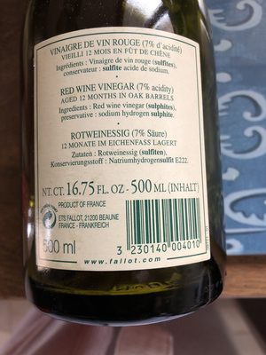 Vinaigre de vin rouge