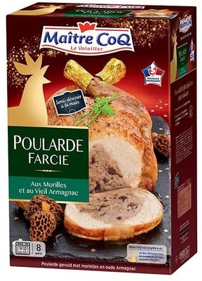 Poularde farcie aux morilles et au vieil armagnac