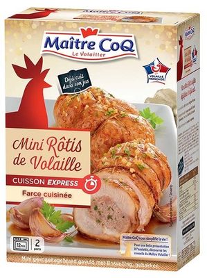 Mini rôtis de volaille farce cuisinée