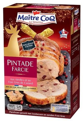 Pintade farcie aux airelles et au foie gras de canard
