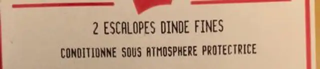 Escalopes dinde fine Maitre Coq vegetal x2 ingredients label