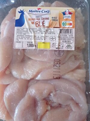 Filet de poulet blanc en aiguillette front packaging