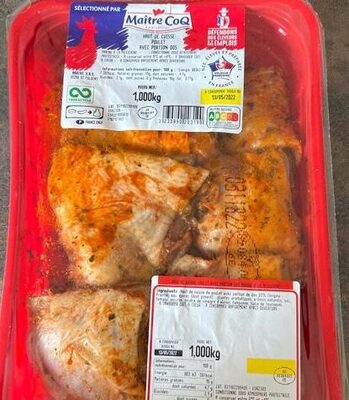 Haut de cuisse de poulet avec potirons dos