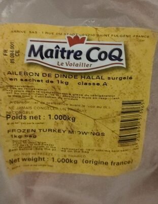 Aileron de dinde halal surgelé
