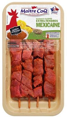 Brochettes de dinde extra tendre mexicaine x4