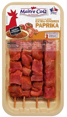 Brochettes de dinde extra tendre paprika