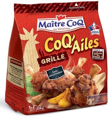 Coq ailes grillé