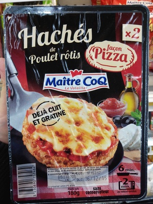 Hachés de Poulet rôtis façon Pizza