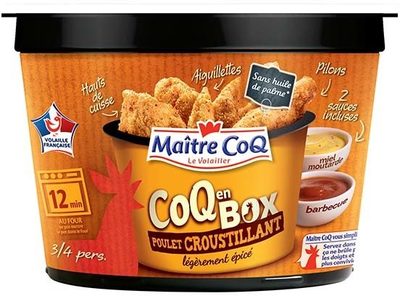 Coq en box poulet croustillant légèrement épicé